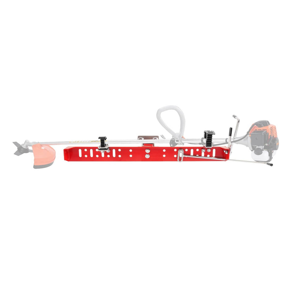 Solidspare Red Trimmer Rack Enhancing safety For lawn Mower 1"-2" Roll Bar Trimmer Holder