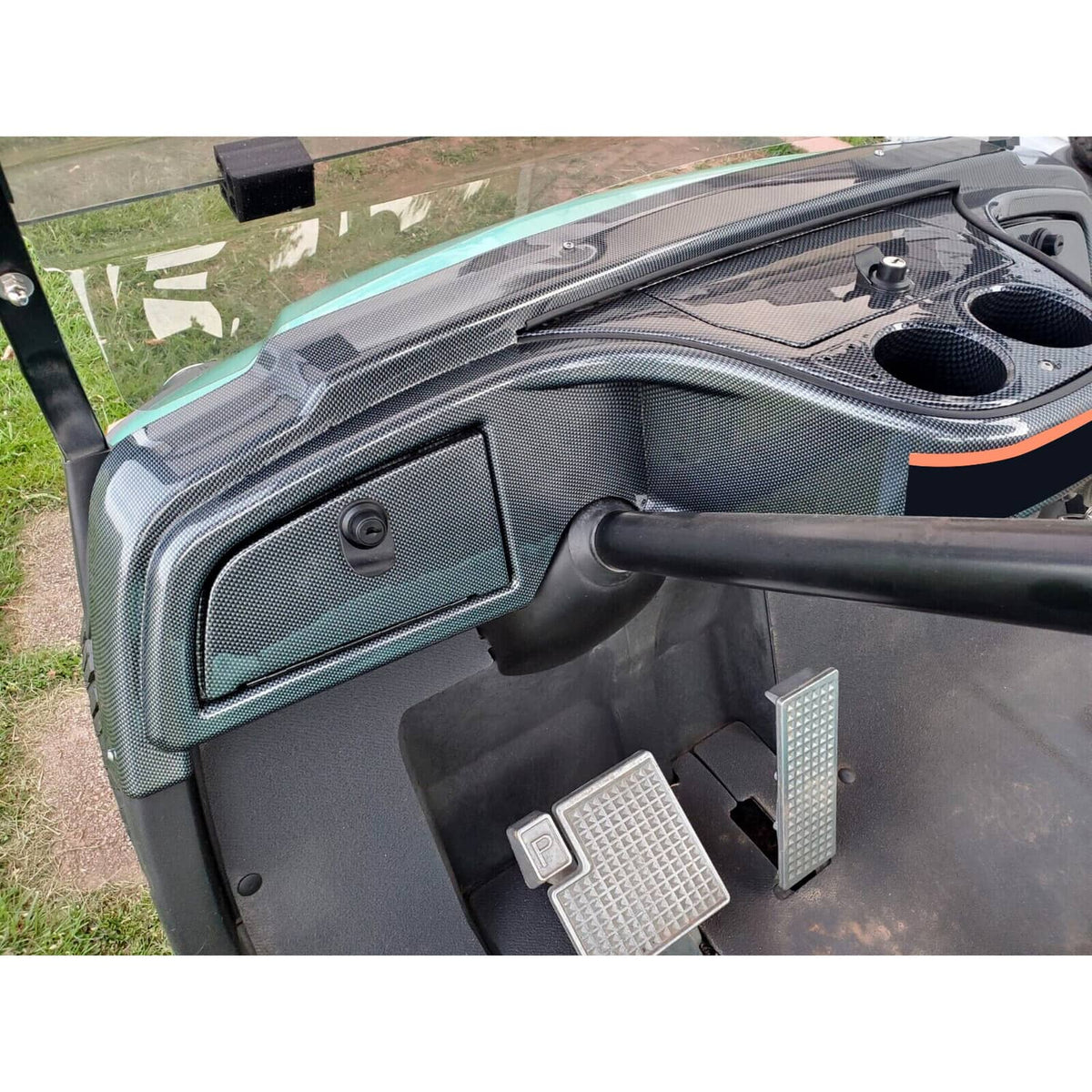 Solidspare Carbon Fiber Style Dash Dashboard Cover W/Locking For Yamaha Drive G29 2007-2016