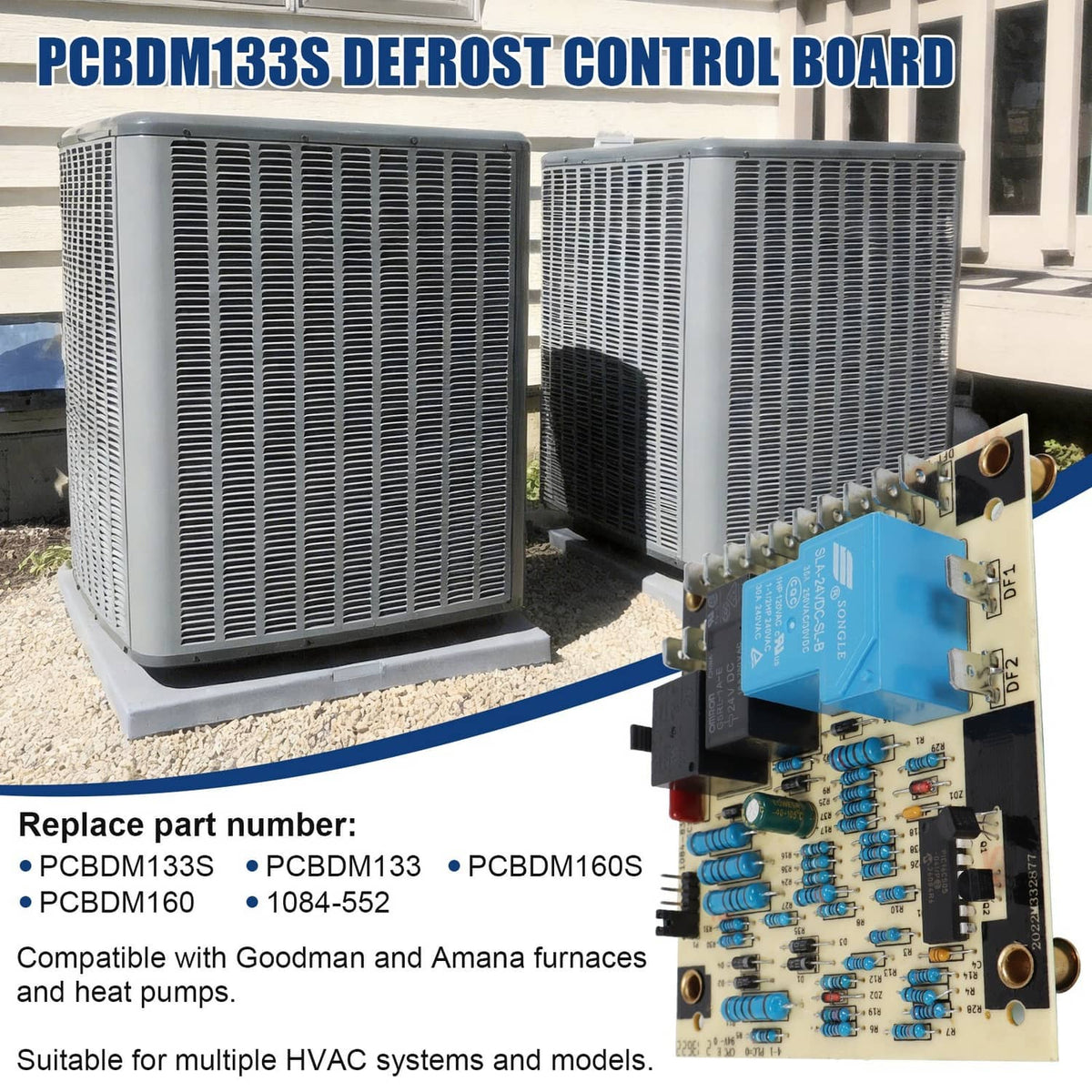 Solidspare PCBDM133 PCBDM133S For Goodman Amana Janitrol Heat Pump Defrost Control Board