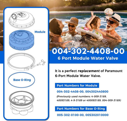 Solidspare 6-Port Module with Valve Shell O-Ring for Paramount Water Valve 004-302-4408-00