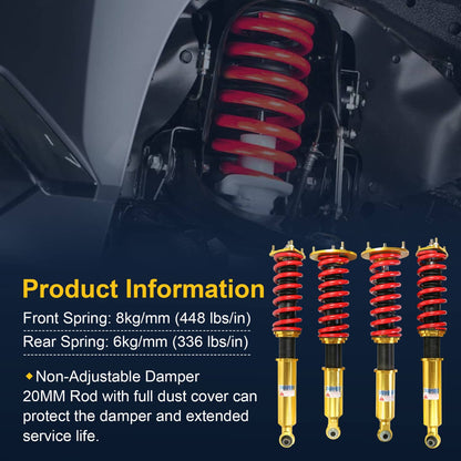 Solidspare Coilovers Kits For 2006-2012 Lexus IS350 IS250 Shock Absorbers Struts Adj Height