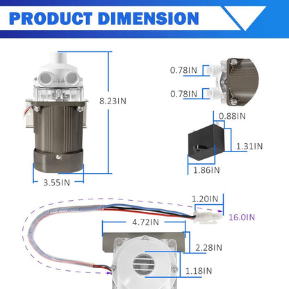 Solid Spare S-0731 Ice Machine Motor for Hoshizaki 900-SD,KM-1300M,KM-1600M Series 120V 60W