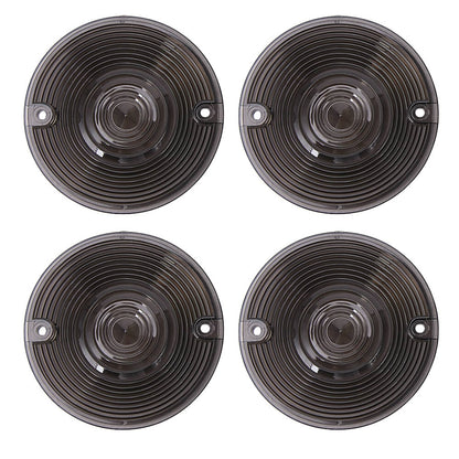 Solidspare 4PCS Smoke Turn Signal Light Cover Lens for Harley Touring Electra Road King