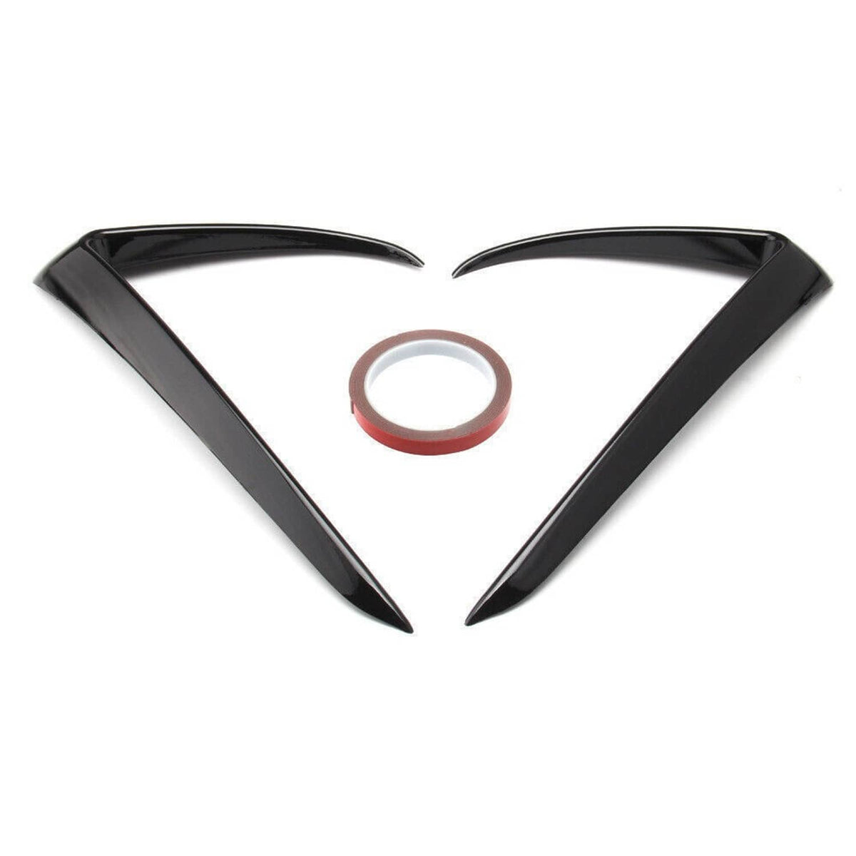 Solidspare Gloss Black Front Fog Light Eyebrow Cover Trim For Tesla Model 3 2017-2023 U8