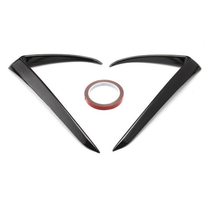 Solidspare Gloss Black Front Fog Light Eyebrow Cover Trim For Tesla Model 3 2017-2023 U8