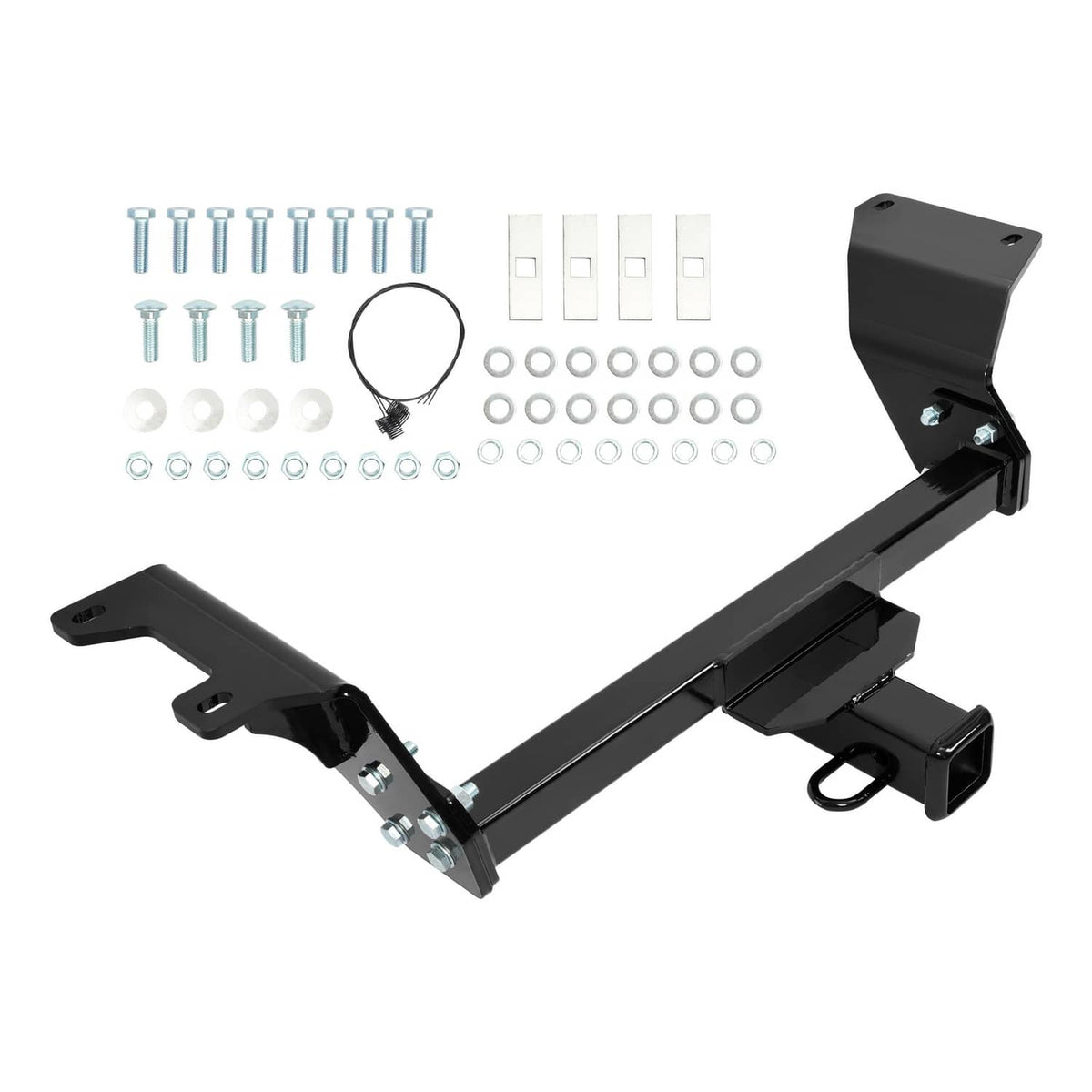 Solid Spare Class 3 Trailer Hitch Receiver 2" For Nissan Kicks 2018-2024 Black Powder Coated