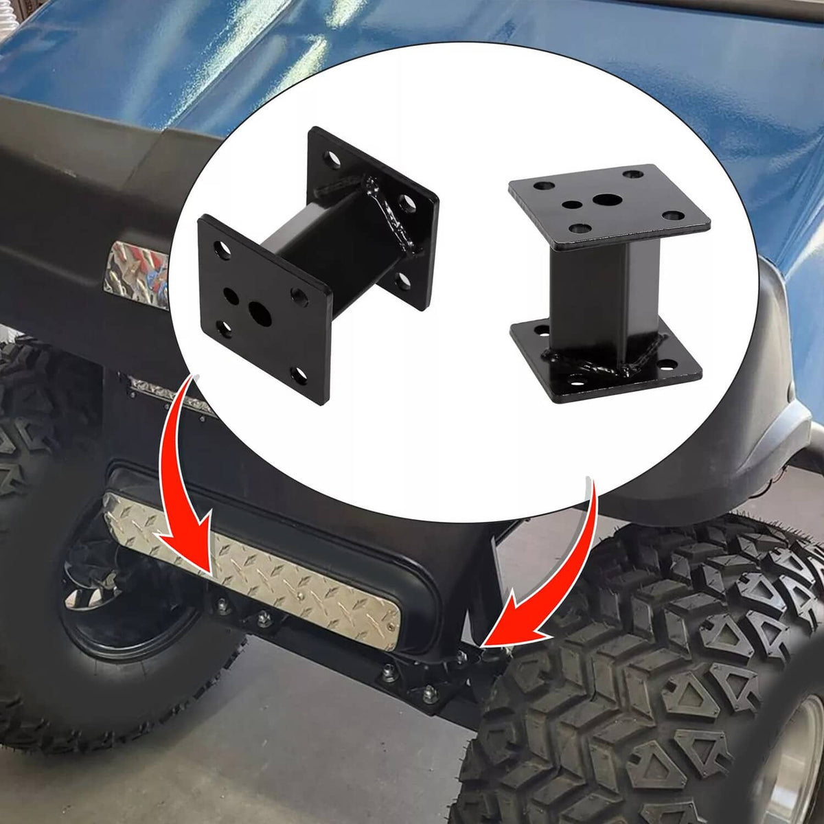 Solidspare 4" Block Lift Kit Golf Cart Fit EZGO Marathon Electric 1975-1993 Front & Rear
