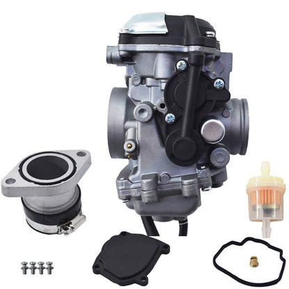 Solidspare Carburetor W/ Intake Manifold Boot For Yamaha Big Bear Wolverine 350 YFM350 USA