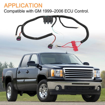 Solidspare 7L5533A226T Dual Electric Fan Upgrade Wiring Harness Kit for GM 1999-2006 ECU