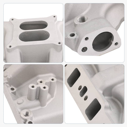 Solidspare Dual Plane Aluminum Intake Manifold Fits Ford Small Block Windsor V8 5.8L 351W