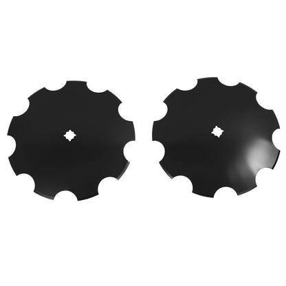 Solidspare 2X 18" Disc Harrow 3.5MM Notched  Heavy-Duty Steel For 1" / 1-1/8" Square Axle