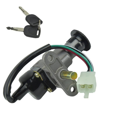 Solidspare Ignition Switch Fuel Gas Cap for 139QMB 50cc-150cc Moped Scooter