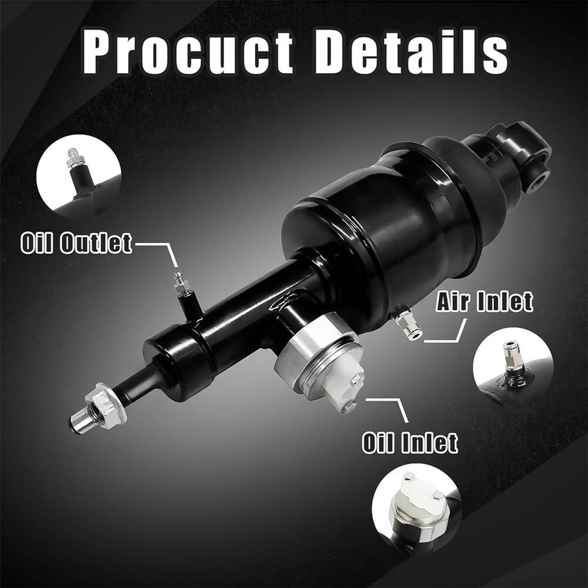 Solidspare Pair Rear Hydraulic Air Suspension Shock Struts For 2011-2021 Infiniti QX56 QX80