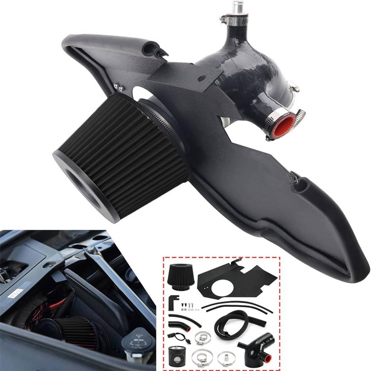 Solidspare New Cold Air Intake w/Filter For 2010-2016 BMW 535i 535i xDrive F10 F11 N55 3.0T