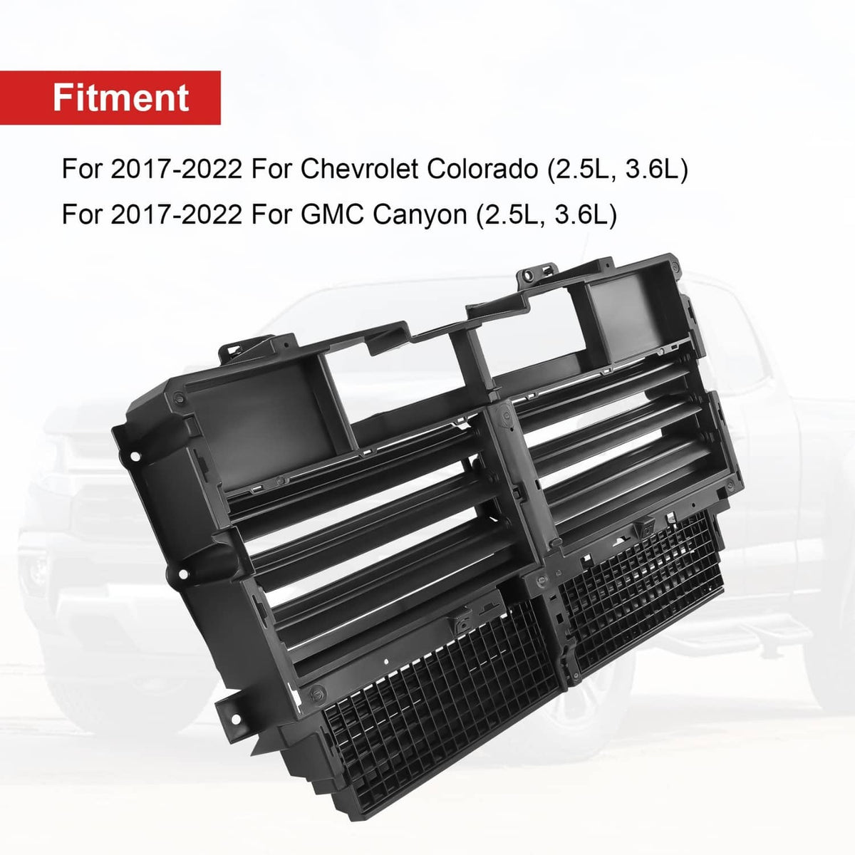 Solidspare Active Grille Shutter W/MOTOR 84651500 For 2017-22 Chevrolet Colorado GMC Canyon
