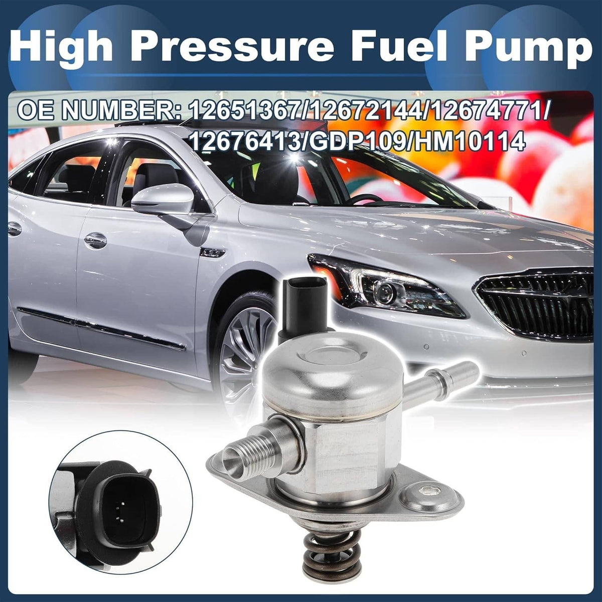 Solidspare High Pressure Fuel Pump for 16-20 Chevrolet Impala Malibu Buick Regal 2.0L 2.5L