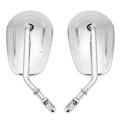 Solidspare Chrome Rear View Mirrors Fit For Harley XL1200L XL883 XL Sportster Left & Right