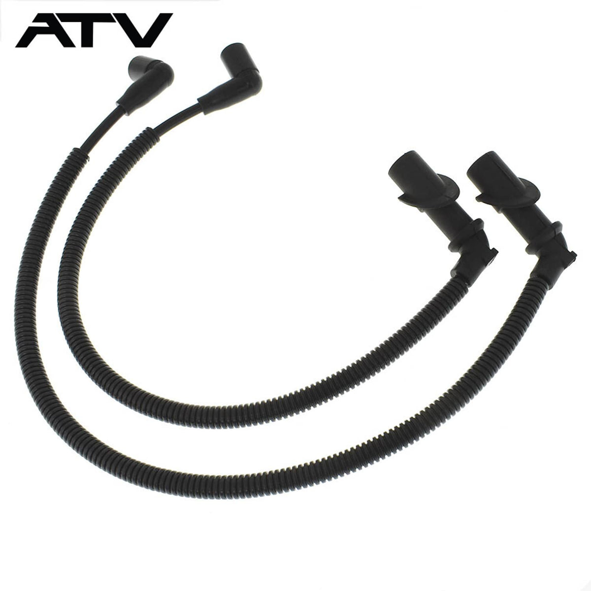 Solidspare ATV 2×Ignition Coil Spark Plug Caps & Wires For Polaris Ranger 700 RZR