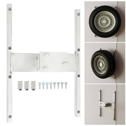 Solidspare Aluminum H-Mount Spare Tire Carrier 5-Lug Wheel, 16" Stud Spacing Trailer Mount