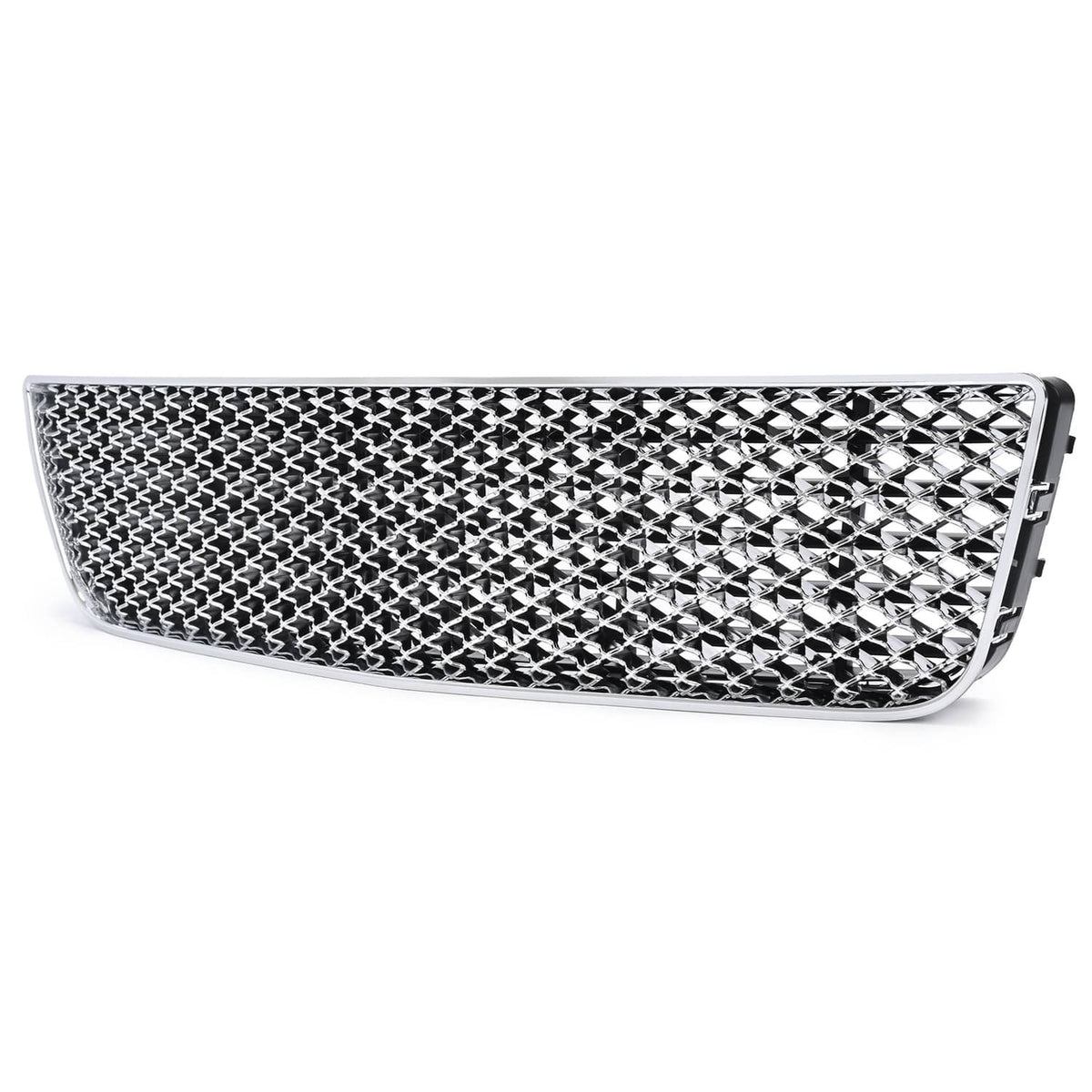 Solid Spare For 06-16 Chevy Impala/Limited Chrome Mesh Style Front Upper+Lower Bumper Grille