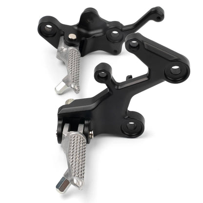 Solidspare Front Driver Foot Pegs Bracket For Kawasaki Ninja 400 2018-2024 Z500 2024-2025