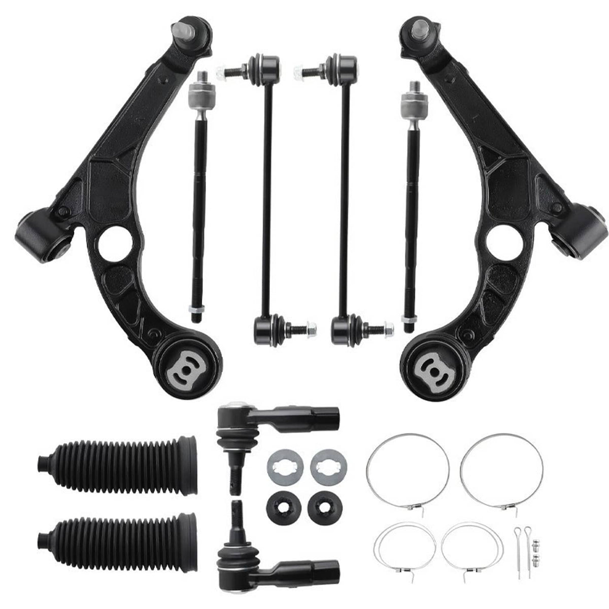 Solidspare Front Lower Control Arms Sway Bars Tierods for 2015-2017 Dodge Dart Chrysler 200