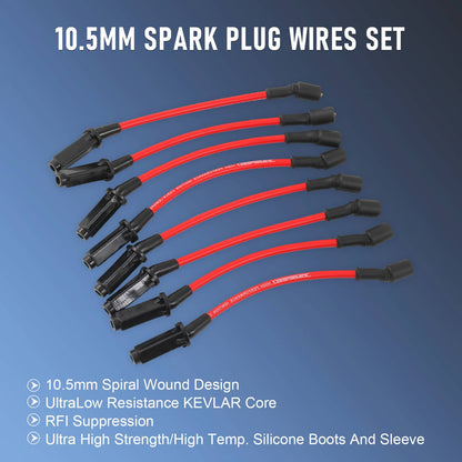 Solidspare JDMSPEED Spark Plug Wires Set For CHEVY/GMC 1999-2006 LS1 VORTEC 4.8L 5.3L 6.0L