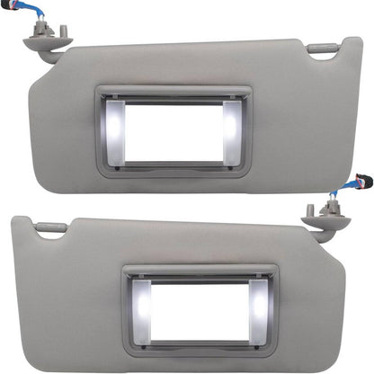 Solidspare 1 Pair Gray Sun Visor For Honda Accord 2008-17 83280-TA5-A51ZA w/ Light & Mirror