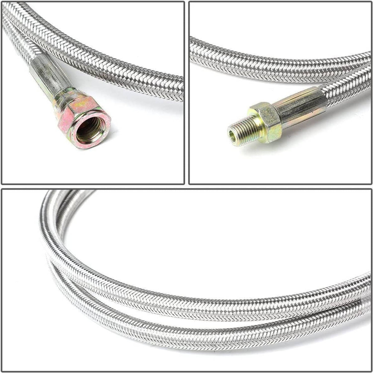 Solidspare Oil Feed Line+10AN Oil Drain Return Fitting Kit For Turbo T3 T4 T6 GT45 T04E T66