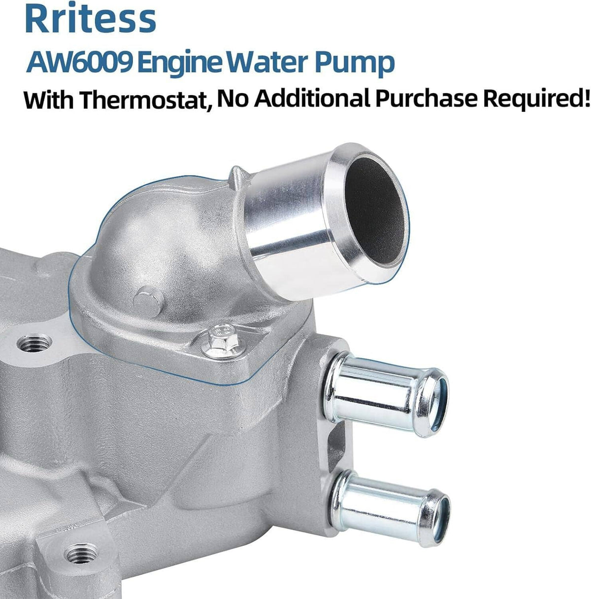 Solidspare New Water Pump w/Thermostat for 2007-16 Chevrolet GMC Vortec 4.8L 5.3L 6.0L 6.2L