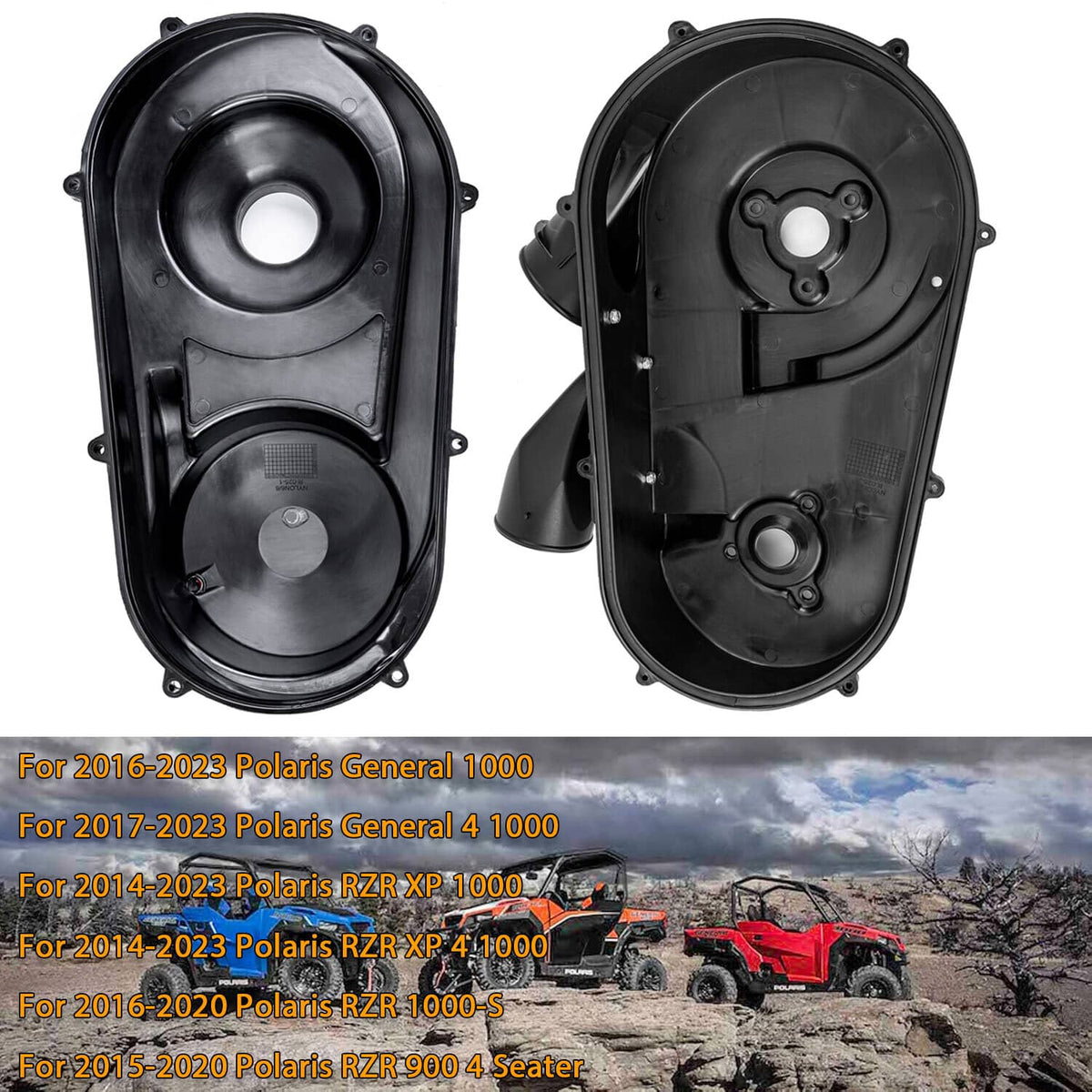 Solidspare 2635158 2635611 Outer + Inner Clutch Belt Cover for Polaris RZR XP 1000 S 4 UTV
