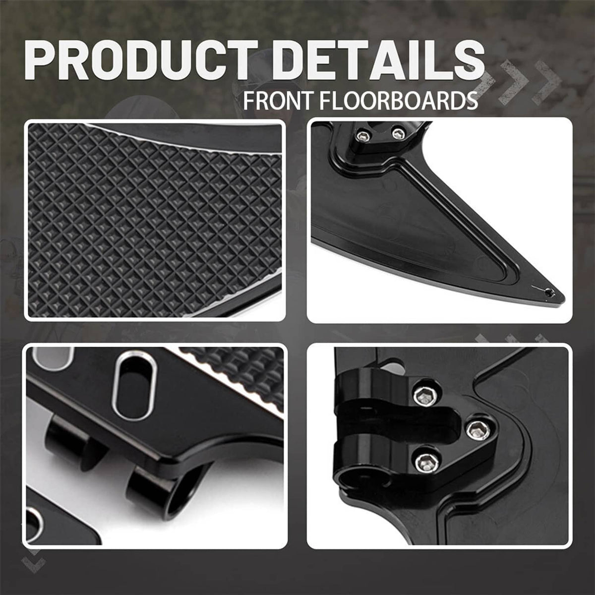 Solidspare For Harley Road Electra Street Glide Front Driver + Rear Passenger Floorboards