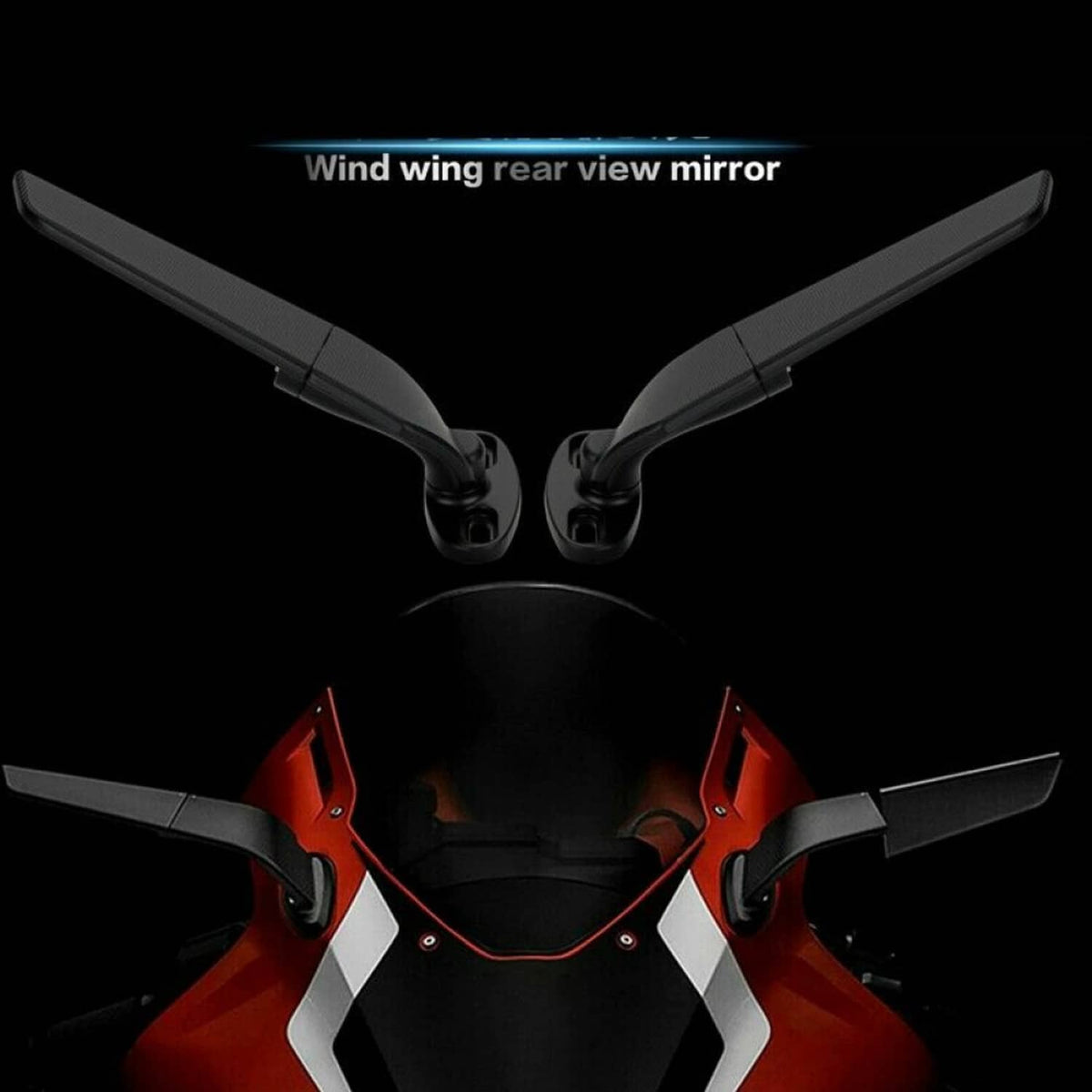 Solidspare Adjustable Wind Wing Mirror Side Mirrors For Honda CBR600R CBR600RR CBR600F4i