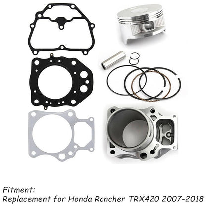 Solidspare Cylinder Piston Gasket Top End Rebuild Kit for 2007-2018 Honda Rancher TRX420