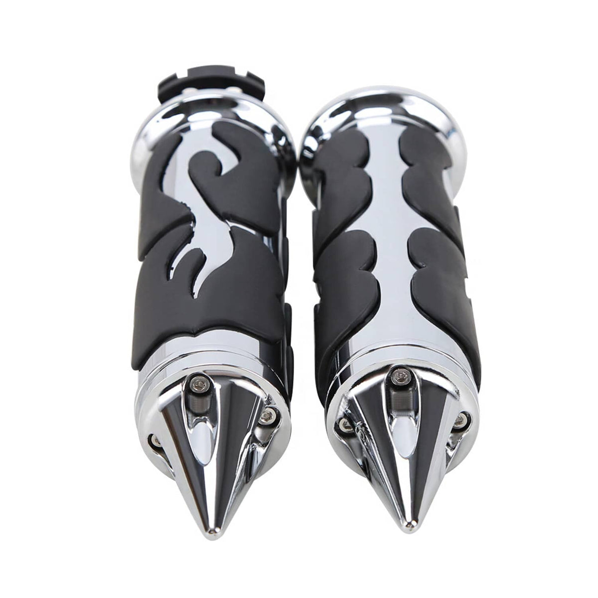 Solidspare 1" Chrome Handle Bar Hand Grips for Harley Touring Road King Street Glide 883 XL