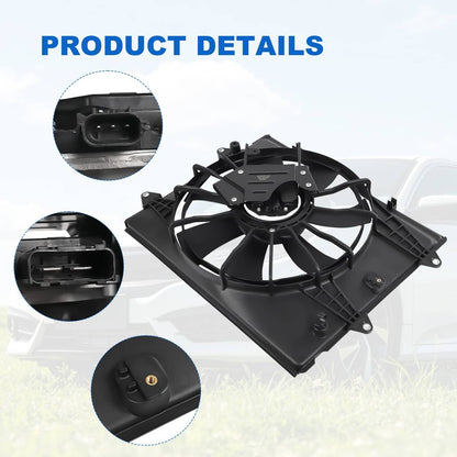 Solidspare Radiator Cooling Fan Assembly Fits 2016-2021 Civic 2.0L 190155BAA01 190305BAA01