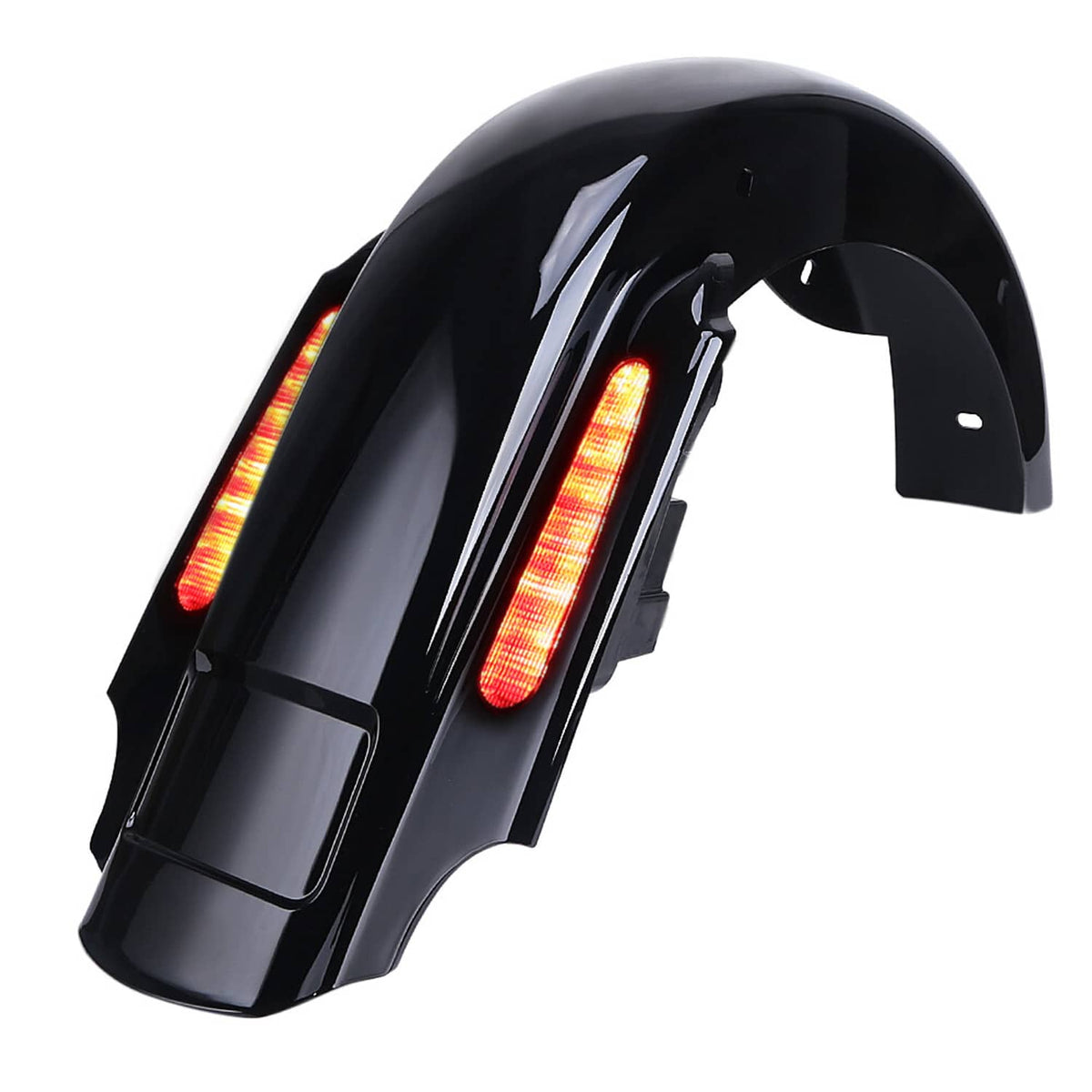Solidspare CVO 4" Extended Rear Fender w/ LED + Wire Harness for 1993-2008 Harley Touring