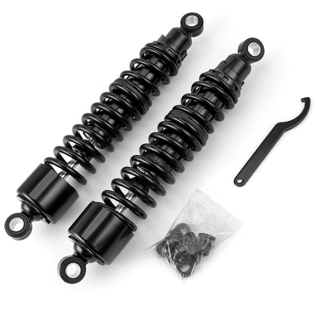 Solidspare Black 15" Rear Shocks Absorbers Fit for Harley Sportster XL1200 883 48 72 Pair