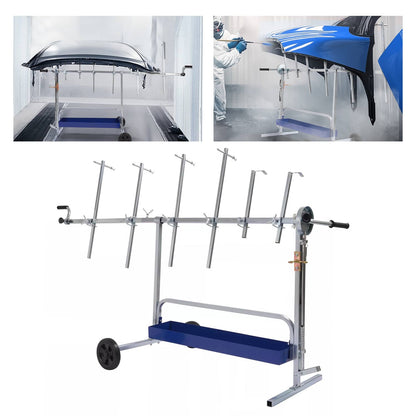 Solid Spare Painting Repair Rack 360° Rotating Paint Stand For Auto Body Door Bumper Hood