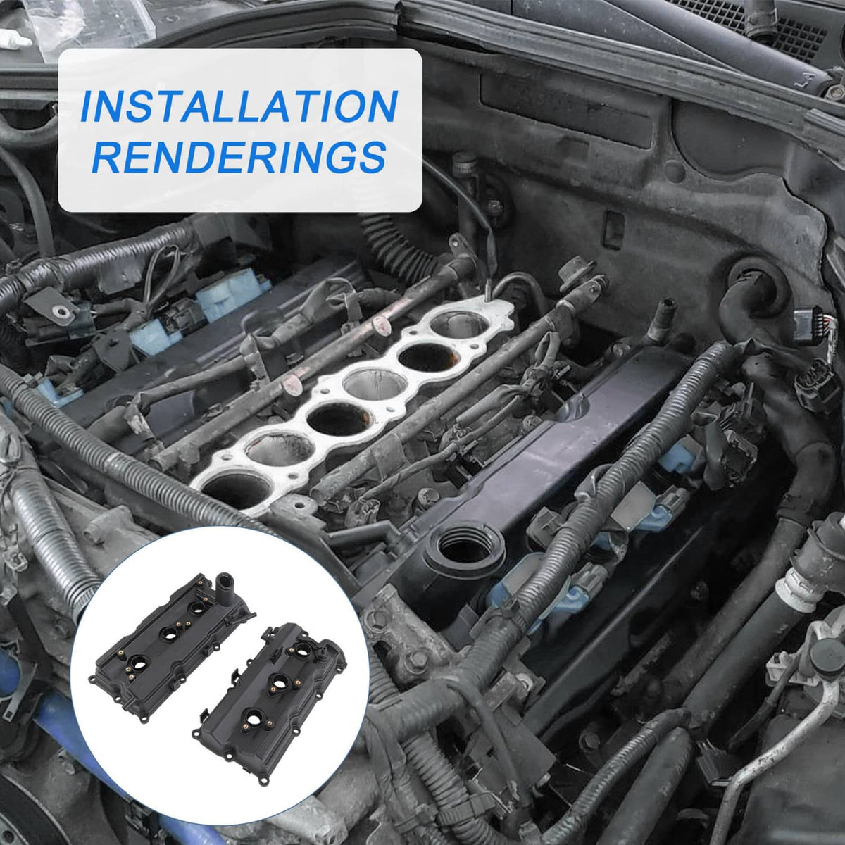 Solidspare Engine Valve Covers  Left & Right for 2003-06 Nissan 350Z /03-06 G35 V6 3.5L NEW