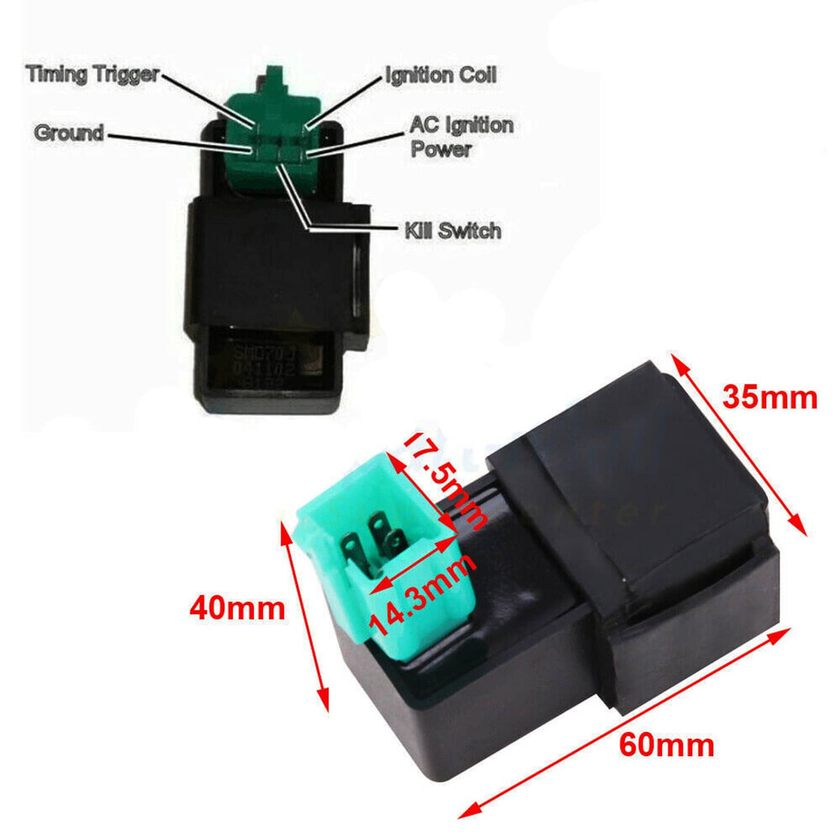Solidspare CDI BOX 5 pin plug XR CRF 50 70 90 110 125cc quad ATV taotao kazuma chinese sunl