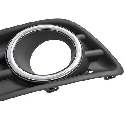 Solid Spare Left Right Fog Light Cover Bezel w/Chrome Ring Trim For Honda Pilot 2012-2015