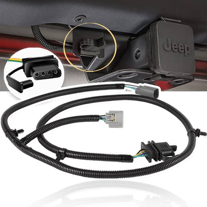Solid Spare For 07-18 Jeep Wrangler JK 70.5" 4-Way Tow Hitch Trailer Wiring Harness 92015