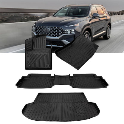 Solidspare For 2021-23 Hyundai Hyundai Santa Fe All-Weather 2 Row Floor Mats + Cargo Liner
