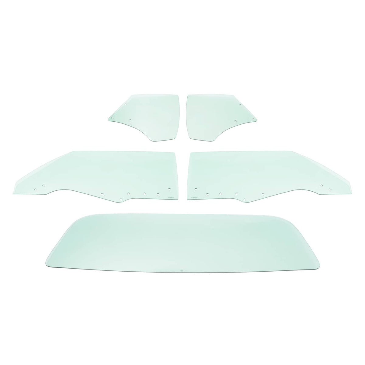 Solid Spare For Chevrolet Chevelle 1970-1972 2Door Rear & Side Door Window Glass 5PCs