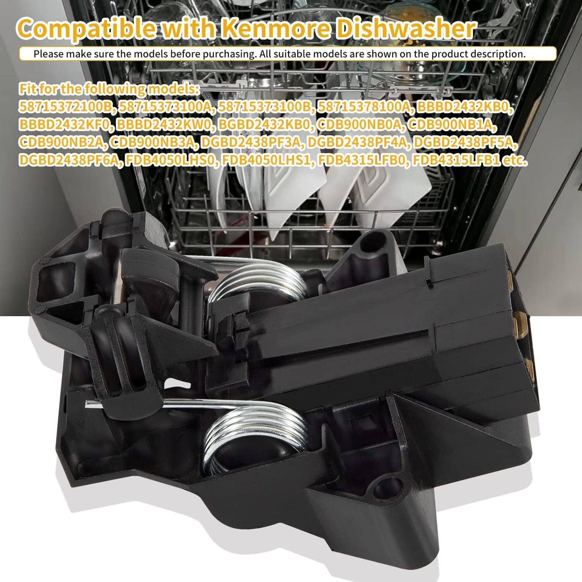 Solid Spare 5304516818 Dishwasher Door Latch Assembly 154543901 154758101 154722401 4813935