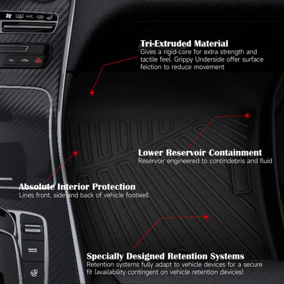 Solidspare For 20-24 Hyundai Sonata 21-25 Kia K5 FWD Floor Mat & Rear Cargo Liner Full Set