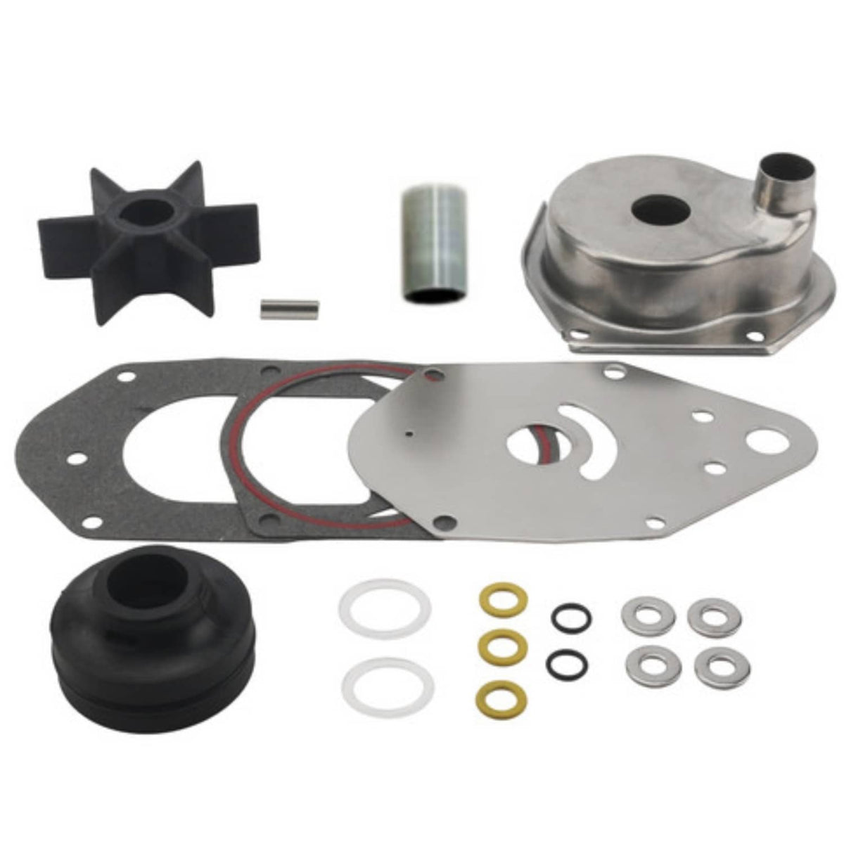 Solid Spare Water Pump Impeller Kit For Mercury 50 55 60 HP 2-Str - 46-812966A11 W/ Housing