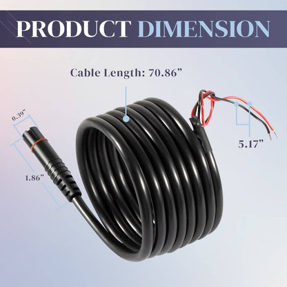 Solidspare 000-14172-001 Replace for Lowrance HOOK2 Reveal Cruise Power Cord 5 7 9 12 inch