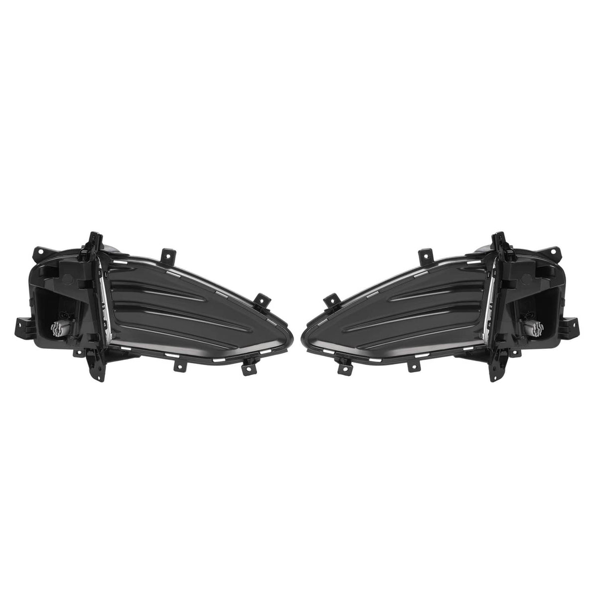Solid Spare 2PCS For Ford Edge 2019-2024 LED Front Bumper Fog Lights Lamp w/ Cover Bezel Kit